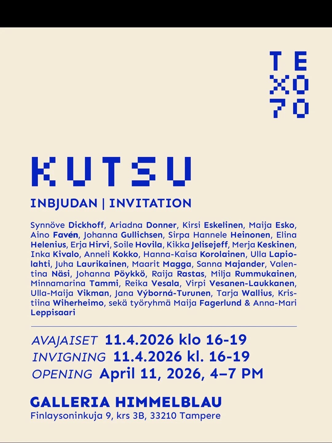 Tervetuloa TEXON näyttelyyn Tampereelle!

#textileart
#tekstiilitaiteilijattexory 
@texo_ry